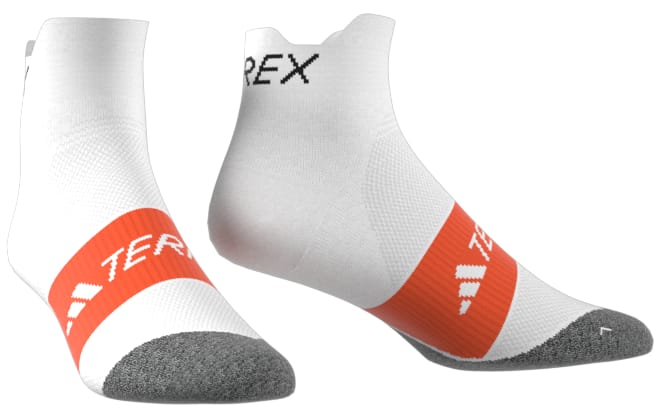 Adidas Terrex HEAT.RDY Trail Running Speed Ankle Socks White